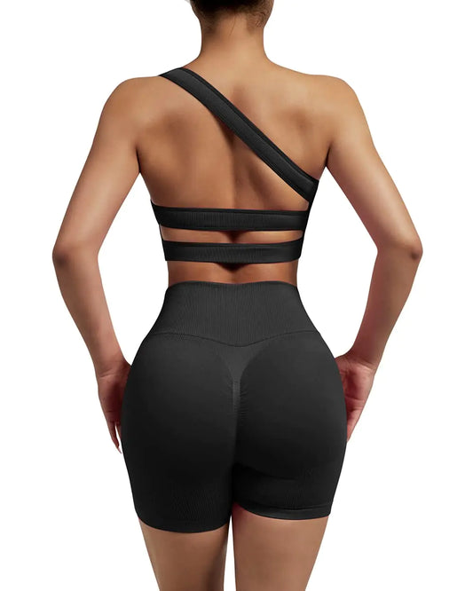 Workout Sets Seamless One Shoulder